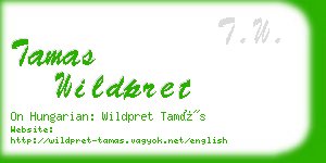 tamas wildpret business card